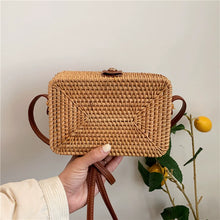 Load image into Gallery viewer, Vietnam Hand-Woven Minimalist Small Square Shoulder Bag
