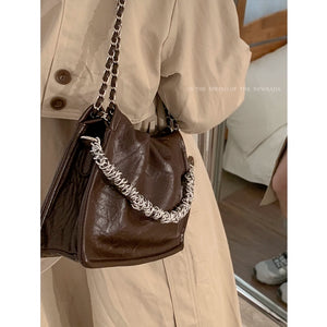 Bag Female Niche Pleated Retro Easy Matching Ins Chain