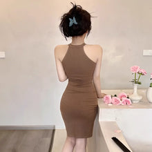 Load image into Gallery viewer, Charming Open-Leg Slit Halter Sleeveless Sheath Skirt
