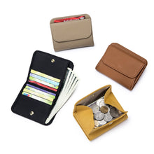 Load image into Gallery viewer, New Japanese and Korean Women Short Wallet Genuine Leather Fashion Full-grain Leather Multi-Card Card Holder Coin Purse Ins Fashion
