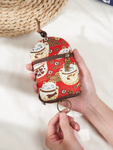 Load image into Gallery viewer, Canvas Compact Mini Cartoon 2-in-1 Key Case
