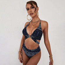 Load image into Gallery viewer, Fashion Three-Point Bikini Swimsuit for Women 2022 New Beach Hot Spring Vacation Halterneck Swimsuit Two-Piece Suit Women
