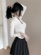 Load image into Gallery viewer, White Shirt Pure Desire Slim-Fit Short Long Sleeve JK Uniform
