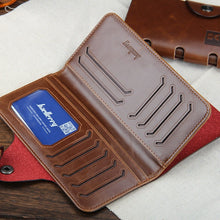 Load image into Gallery viewer, Men&#39;s Retro Multi-Slot Card Holder Buckle Three-Fold Wallet
