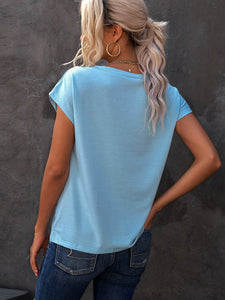 Summer 2024 Pure Color Pullover Fashion Short Sleeve T-shirt