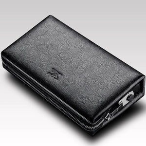 SEPTWOLVES Real Leather Long Multifunctional Men's Wallet