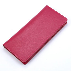 Long Women's Fashion Wallet Clutch Soft Cowhide