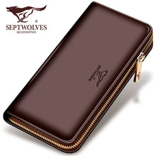 Load image into Gallery viewer, SEPTWOLVES Youth Trendy Korean Style First Layer Cowhide Wallet
