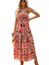 Load image into Gallery viewer, 2024 Summer New Sexy Sling Dress Women&#39;s Fashion Vacation Style Stylish Floral Print Pullover Long Dress Women
