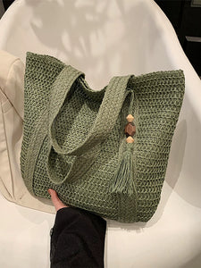 Tote Bag Women's Large-Capacity Hand-Woven Tote Bag