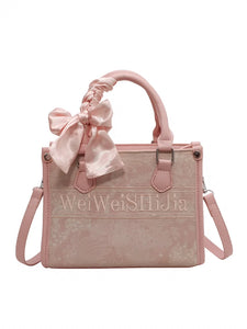 Letter French Minority Satchel Tote Bag Embroider