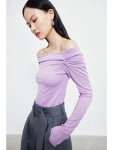 Load image into Gallery viewer, Buckthorn off-Shoulder Knitted Slim-Fit Slimming Bottoming Shirt
