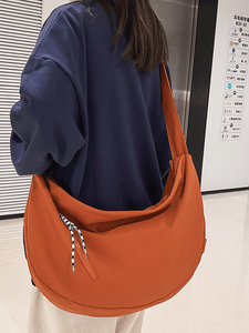 Idle Style Casual Crescent Dumpling Bag Fashion Brand New Sports Canvas Large Capacity Messenger Bag Shoulder Messenger Bag Women