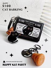 Load image into Gallery viewer, Happy Original Leather Fortune Cat Wallet K-style Student Meal Card School Card Bank Card Driver&#39;s License ID Card
