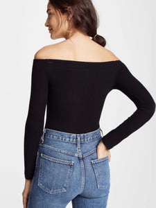 Clavicle off-Shoulder Fashion All-Match Long-Sleeved T-shirt Top