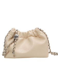 Bag Women's Oil Wax Leather Niche Texture Chain Bag