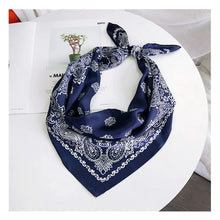 Load image into Gallery viewer, 2023 Fashion Bandana Hair Scarf For Women Paisley Print Kerchief Silk Satin Head Scarfs Square Shawl Wraps Neck Scarves For Lady
