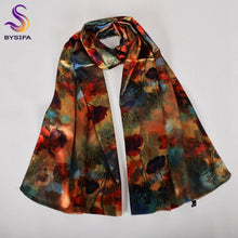 Load image into Gallery viewer, Ladies Pink Scarves Wraps New Lily Large Square Women Silk Scarf Cape 160*70cm High Top Autumn Winter Female Silk Neck Scarf
