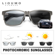 Load image into Gallery viewer, LIOUMO Top Quality Photochromic Polarized Sunglasses For Men Women Carbon Fiber Frame Square Glasses UV400 lentes de sol hombre
