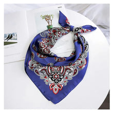 Load image into Gallery viewer, 2023 Fashion Bandana Hair Scarf For Women Paisley Print Kerchief Silk Satin Head Scarfs Square Shawl Wraps Neck Scarves For Lady
