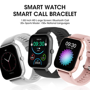 For Xiaomi Huawei Samsung 1.83 Inch Bluetooth Call Smartwatch Men Support 120 Sport 2023 New Women Rotary Keys Smart Watch +Box
