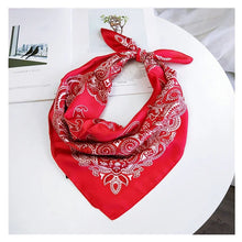 Load image into Gallery viewer, 2023 Fashion Bandana Hair Scarf For Women Paisley Print Kerchief Silk Satin Head Scarfs Square Shawl Wraps Neck Scarves For Lady
