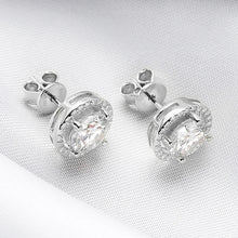 Load image into Gallery viewer, Smyoue 2CT Certified Moissanite Stud Earrings for Women Platinum Plating Sterling Silver Diamond Ear Studs Wedding Fine Jewelry
