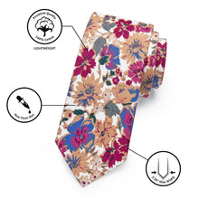 Load image into Gallery viewer, Men Fashion Slim Floral Necktie for Man Business Tuxedo Dress Wedding Luxury Pocket Square Clip Set Men&#39;s Classic Tie YourTies
