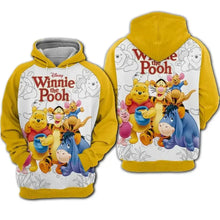 Load image into Gallery viewer, Disney Hoodies Winnie the Pooh Men Women Hoodie Winnie the Pooh and Friends Yellow White Hoodie Cute Stunning 3D Hoodie Costume
