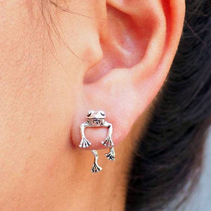Cute Frog Earrings 2021 Trend Funny Animal Earrings for Women Girls Stud Earrings Statement Earring  Ear Piercing Jewelry Gifts