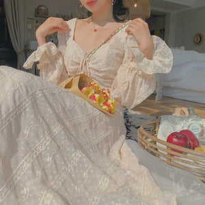Vintage Fairy Dress Women Elegant Designer Chiffon Dress Long Sleeve French Party Midi Dress Casual Women&#39;s Clothing Autumn 2022