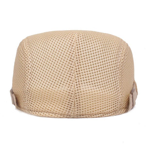 Summer Men Women Casual Beret Hat Fashion Breathable Mesh Flat Cap Newsboy Style Beret Hats  Adjustable Adjustable Caps Gorras