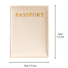 Load image into Gallery viewer, Passport Cover Waterproof Travel Wallet Gold Color ID Card Passport Holder Credit Card Holder Case Wood Art Pattern Series
