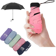 Load image into Gallery viewer, Mini Pocket Folding Umbrella Rain Small Fashion Women Men Parasol Girls Anti-UV Waterproof Windproof Portable Travel Umbrella
