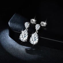 Load image into Gallery viewer, 6.7 Carat Luxury Pear Cut Full Moissnite Drop Earrings for Women S925 Silver Water Drop Diamond Earring with GRA Certificate
