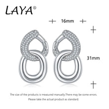 Load image into Gallery viewer, 925 Sterling Silver Luxury Clear Cubic Zircon Chain Drop Earrings Women Girls Engagement Party Fashion Jewelry Gift
