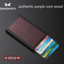 Load image into Gallery viewer, Hot Carbon Fiber Credit Card Holder Wallet New Design Minimalist Rfid Blocking Slim Metal Cardholder Anti Protect Clip for Men
