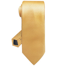 Load image into Gallery viewer, 100% Silk Brand Gold Ties Men Great Quality Silk 8 cm Necktie Formal Clothing Men&#39;s Gravatas Fit Holiday Party Workplace
