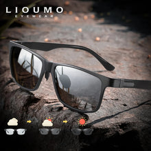 Load image into Gallery viewer, LIOUMO Top Quality Photochromic Polarized Sunglasses For Men Women Carbon Fiber Frame Square Glasses UV400 lentes de sol hombre
