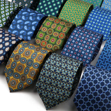 Load image into Gallery viewer, New High Quality Soft Silk Ties 51Colors Fashion 7.5cm Geometric Pattern Necktie For Men Wedding Business Meeting Suit Gravata
