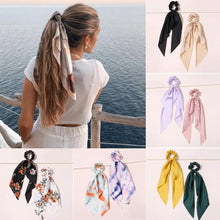 Load image into Gallery viewer, 1pc Bow Satin Long Ribbon Hair Rope For Women Girls Elastic Hair Bands Ponytail Scarf Hair Tie Scrunchies Hair Accessories
