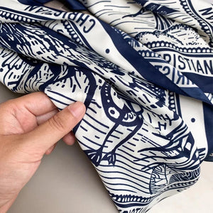 90*90cm Square Silk Scarf Women Luxury Brand Print Scarves Satin Shawl Wrap Hijab Female Headband Bandana Foulard Neckerchief