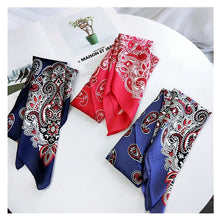 Load image into Gallery viewer, 2023 Fashion Bandana Hair Scarf For Women Paisley Print Kerchief Silk Satin Head Scarfs Square Shawl Wraps Neck Scarves For Lady
