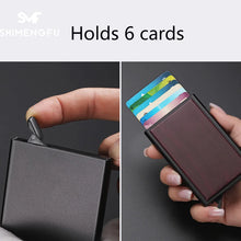 Load image into Gallery viewer, Hot Carbon Fiber Credit Card Holder Wallet New Design Minimalist Rfid Blocking Slim Metal Cardholder Anti Protect Clip for Men
