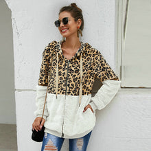 Load image into Gallery viewer, Autumn Winter Leopard Sweatshirts Women 2022 Long Sleeve Hooded Hoodies Casual Zipper Thick Hoodie Top Warm Coat Polerones Mujer
