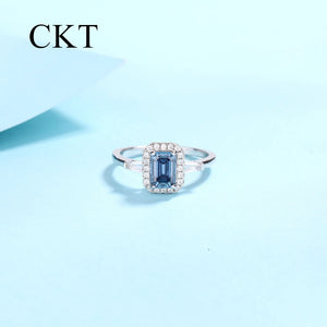 Fashion Platinum 1 Carat Moissanite Diamond Ring for Women Pt950 Light Luxury Personalized Sparkling Wedding Ring Fine Jewelry