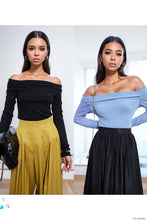 Load image into Gallery viewer, Buckthorn off-Shoulder Knitted Slim-Fit Slimming Bottoming Shirt
