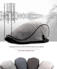 Load image into Gallery viewer, Men Women Cotton Flat Cap Summer Scally Ivy Gatsby Newsboy Beret Driver Cabbie Hunting Hat
