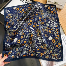 Load image into Gallery viewer, 53cm Women Pure Silk Scarf Square Neck Kerchief Bandana Female Floral Hairbands Luxury Small Real Silk Satin Scarves
