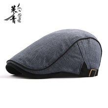 Load image into Gallery viewer, Men Women Cotton Flat Cap Summer Scally Ivy Gatsby Newsboy Beret Driver Cabbie Hunting Hat
